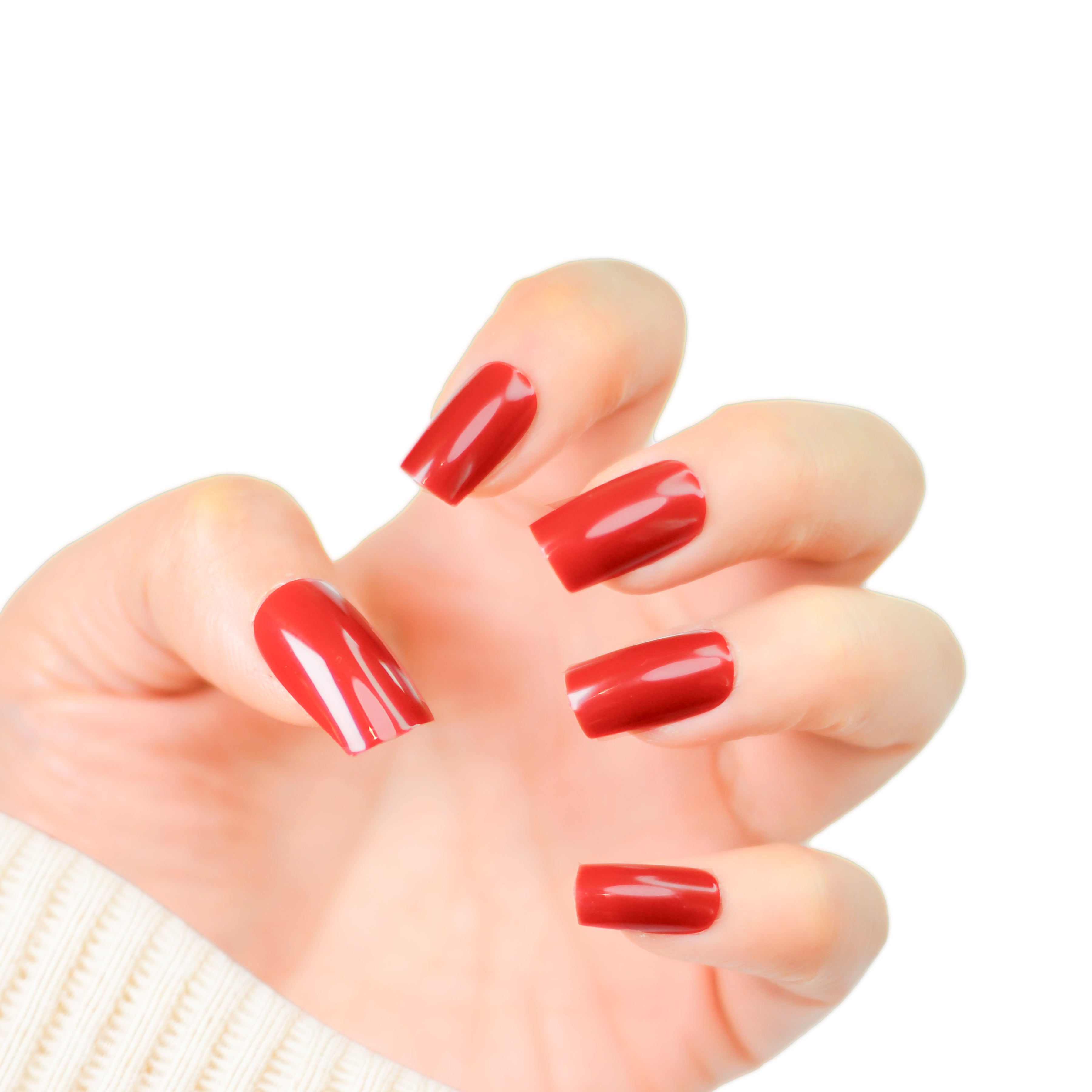 Wine Red Medium Square NailsWine Red Medium Square Nails