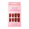 Wine Red Medium Square NailsWine Red Medium Square Nails